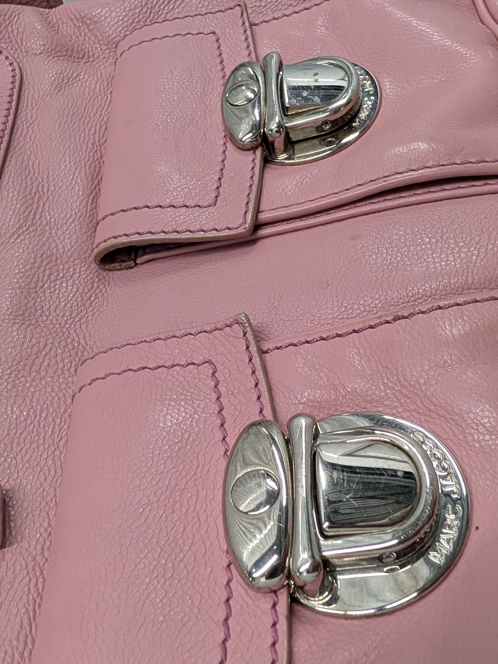 Marc Jacobs Pink Leather Shoulder Bag - Picture 7 of 16